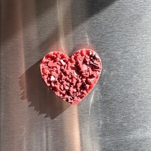 Mauve druzy Heart Shaped magnet